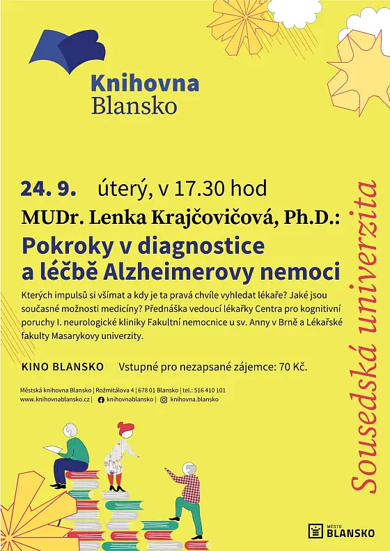 foto k akci: MUDr. Lenka Krajčovičová, Ph.D.: Pokroky v diagnostice a léčbě Alzheimerovy nemoci