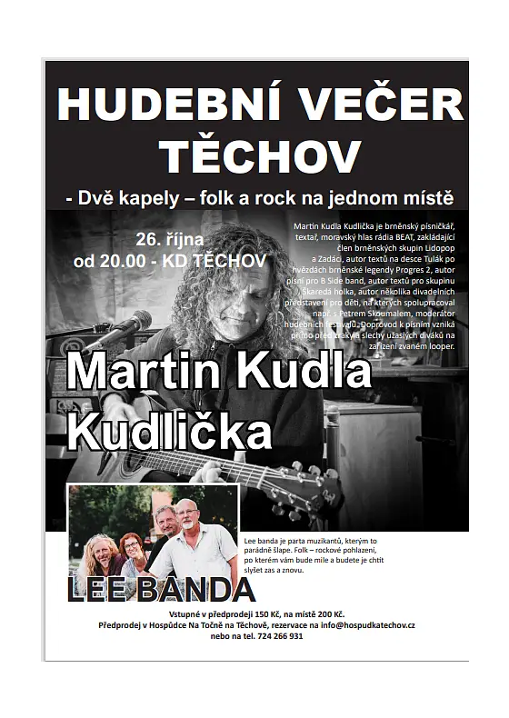 foto k akci: Hudební večer – Lee banda + Martin „Kudla“ Kudlička s kapelou v krabici