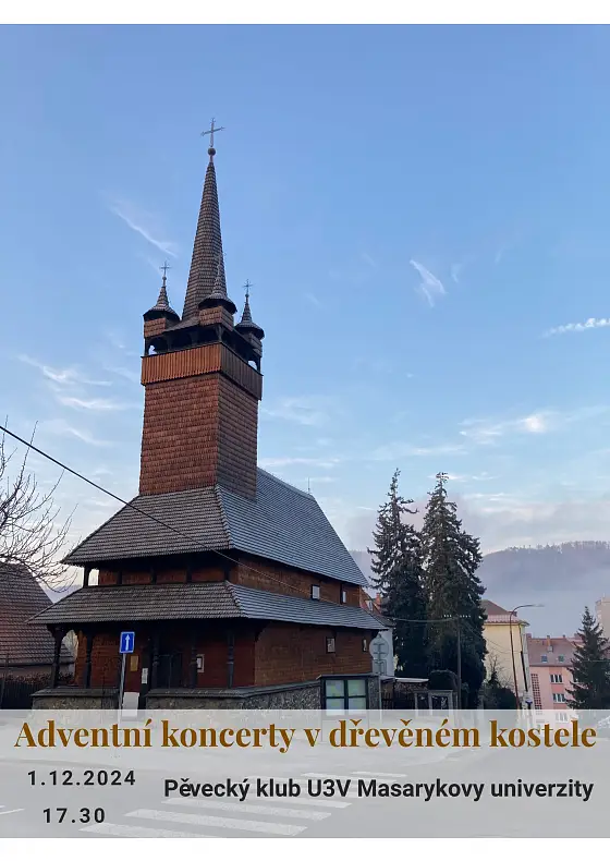 foto k akci: Adventní koncert v dřevěném kostele – Pěvecký klub U3V Masarykovy univerzity