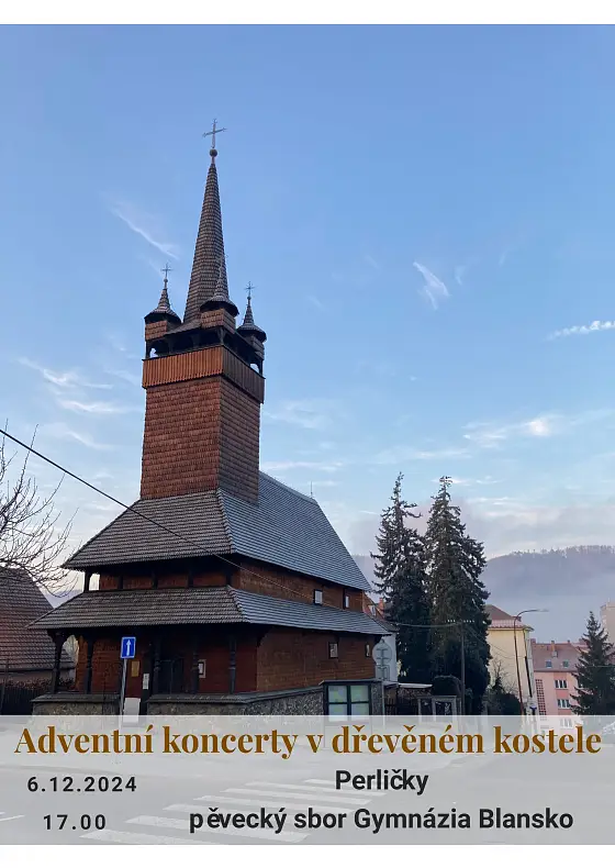 foto k akci: Adventní koncert v dřevěném kostele – Perličky – pěvecký sbor Gymnázia Blansko