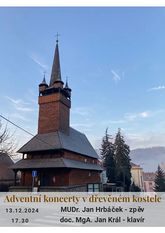 foto k akci: Adventní koncert v dřevěném kostele – MUDr. Jan Hrbáček & doc. MgA. Jan Král