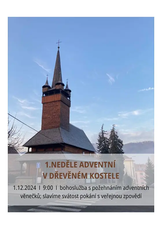 foto k akci: 1. NEDĚLE ADVENTNÍ V DŘEVĚNÉM KOSTELE