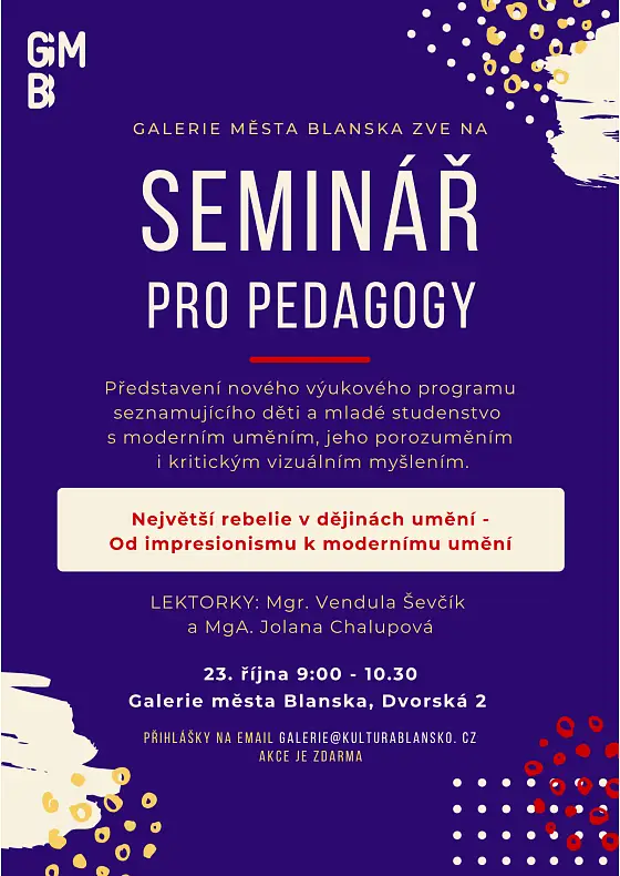 foto k akci: Seminář pro pedagogy – Největší rebelie v dějinách umění – Od impresionismu k modernímu umění